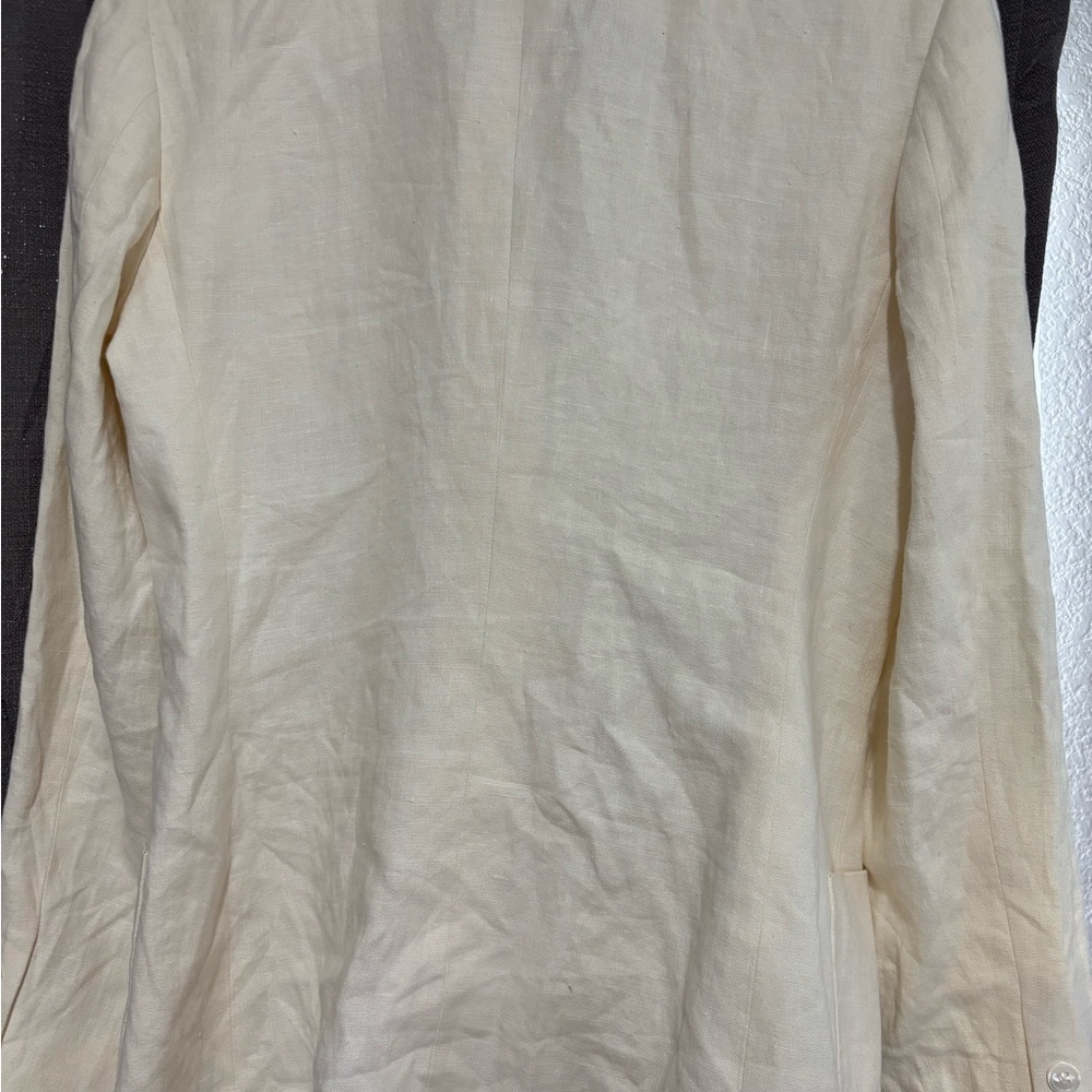 Lauren Ralph Lauren Women's Cream Double-Breasted Blazer - Picture 3 of 5